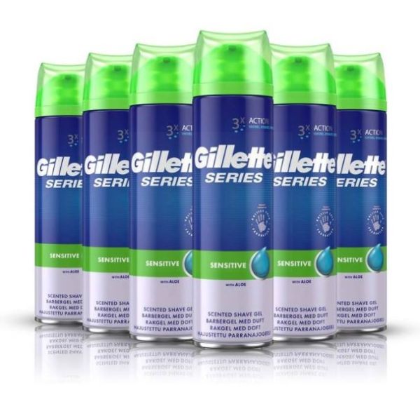 Gillette Series Scented Shave Gel with Aloe - Sensitive - 200ml - Exp: 08/23