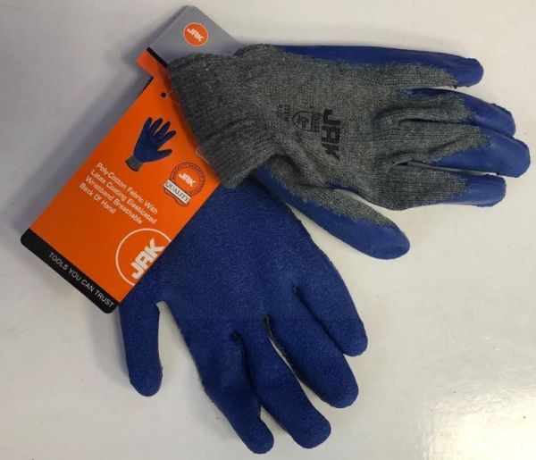 Medium Latex Palm Coated Gripper Builders Gloves 
