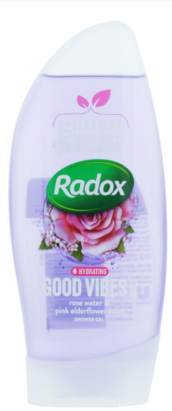 Radox Good Vibes Only Hydrating Shower Gel with Rose Water & Pink Elderflower Scent - 250ml 