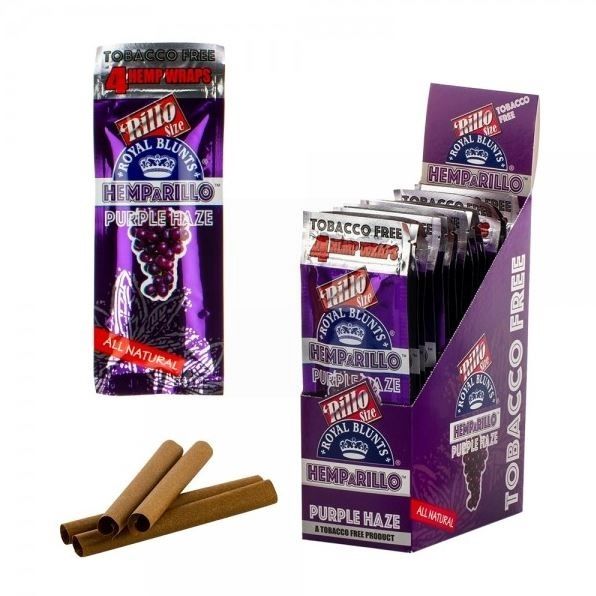 Hemp A Rillo Tobacco Free Royal Blunts - Pack of 15 - Grape