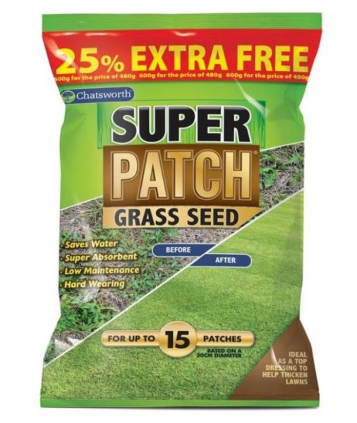 151 Chatsworth Super Patch Grass Seed - 25% Extra Free - 600g