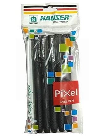 Hauser Germany Pixel Ball Pen - Black - Pack of 5