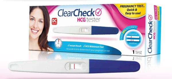 Clear Check HCG Pregnancy Tester - 1 Test - Exp 06/22