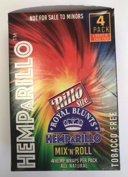 Hemp A Rillo Mix n Roll Tobacco Free Royal Blunts - Pack of 15 - Assorted Hemp Wraps