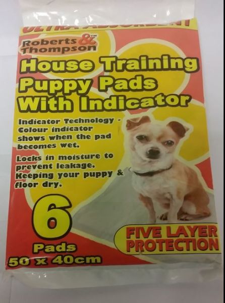 House Training Puppy Pads With Indicator - Pack Of 6