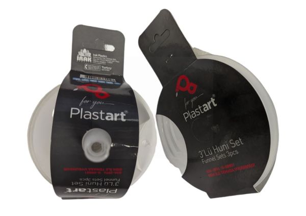 PlastArt 3 Pieces Funnel Set - Assorted Colours