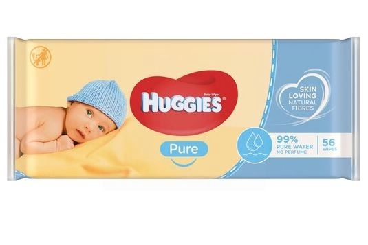 Huggies Baby Wipes - Pure - Paraben Perfume And Alcohol Free - Pack Of 56 