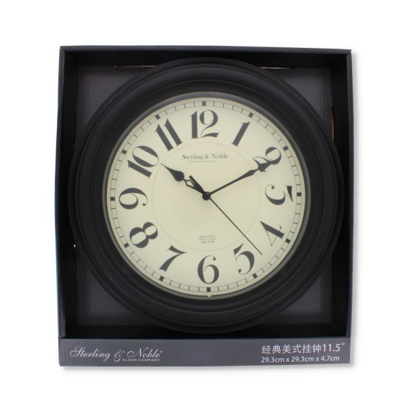 STERLING & NOBLE 11.5'' WALL CLOCK TIMELESS ELEGANCE
