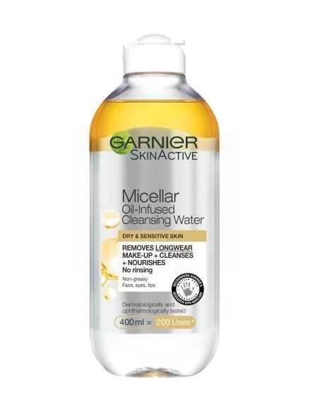 Garnier Skin Active Micellar Oil Infused Cleansing Water for Dry & Sensitive Skin - 400ml