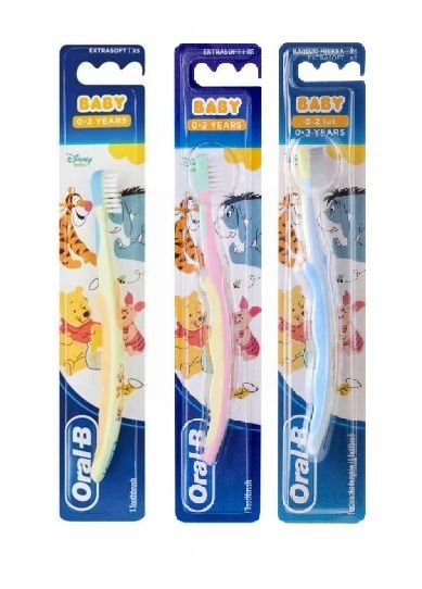 Oral-B Baby Toothbrush for Babies 0-2 Years - Extra Soft- Winnie The Pooh - Assorted Designs