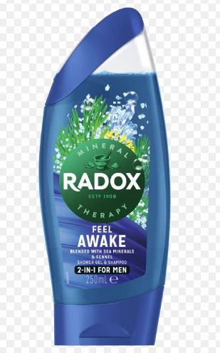 Radox Feel Awake 2-in-1 Shower Gel + Shampoo For Men with Sea Minerals & Fennel - 250ml 