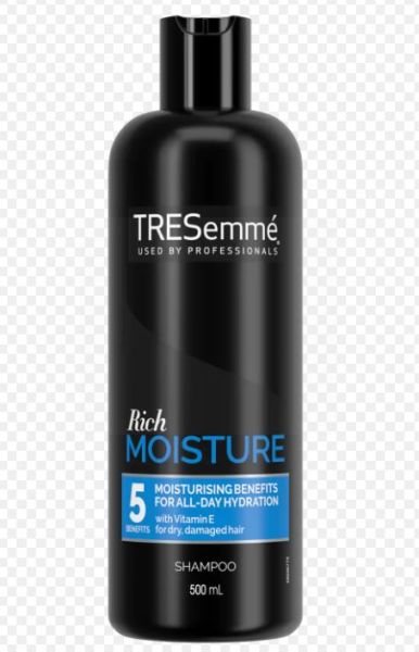 Tresemme Shampoo with Vitamin E for Dry, Damaged Hair - Rich Moisture - 500ml 