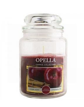 Opella Luxury Scent Glass Candle Collection - Large - Apple & Cinnamon - 1Kg 
