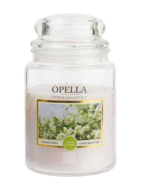 Opella Luxury Scent Glass Candle Collection - Large - Jasmine Blossom - 1Kg 
