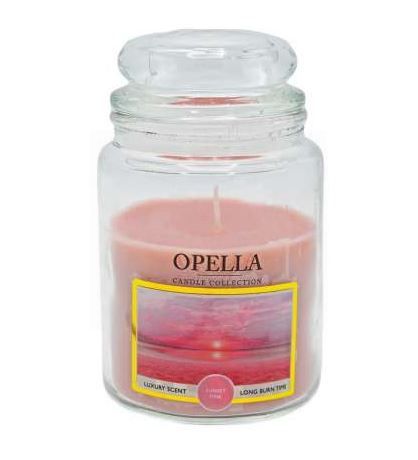 Opella Luxury Scent Glass Candle Collection - Large - Sunset Pink - 1Kg 