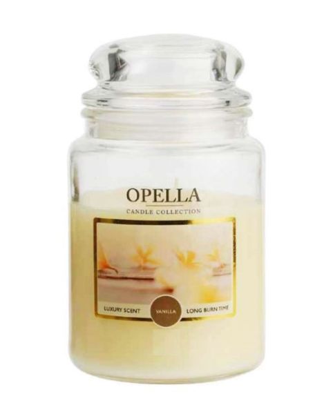 Opella Luxury Scent Glass Candle Collection - Large - Vanilla - 1Kg 