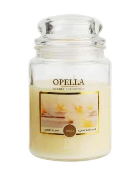 Opella Luxury Scent Glass Candle Collection - Large - Vanilla - 1Kg 
