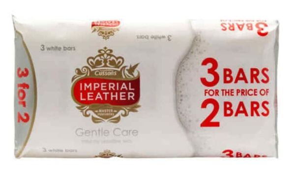 Cussons Imperial Leather Bar of Soap - Gentle Care - Pack of 3 x 100g