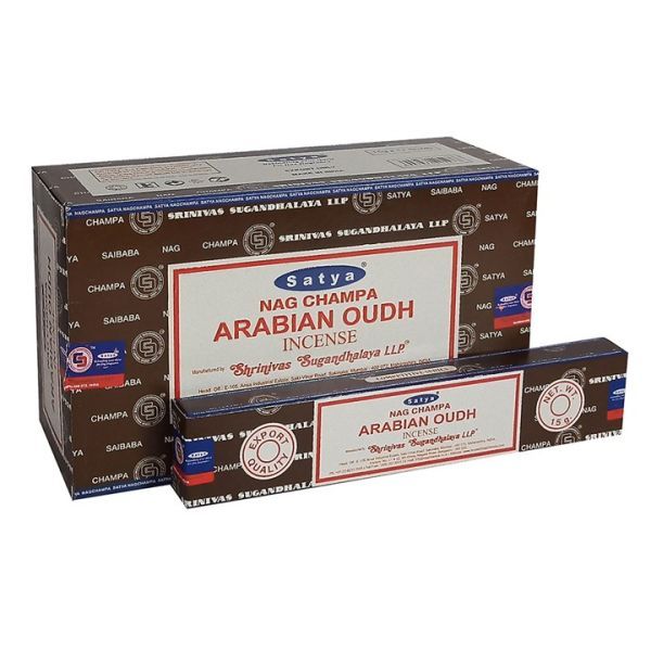 Satya Nag Champa Incense Sticks - Arabian Oudh - 15 grams - Pack of 12 
