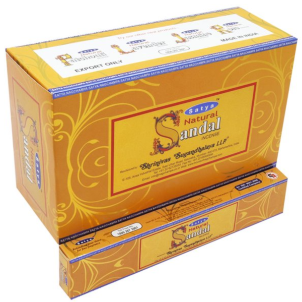 Satya Incense Sticks - Natural Sandal - 15 grams - Pack of 12 