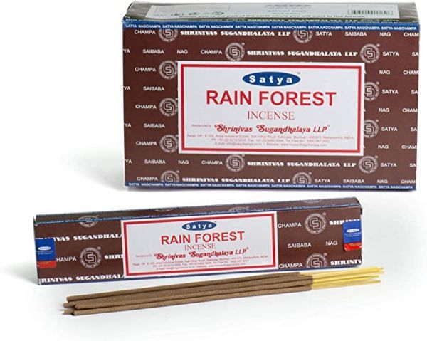 Satya Incense Sticks - Rain Forest - 15 grams - Pack of 12 