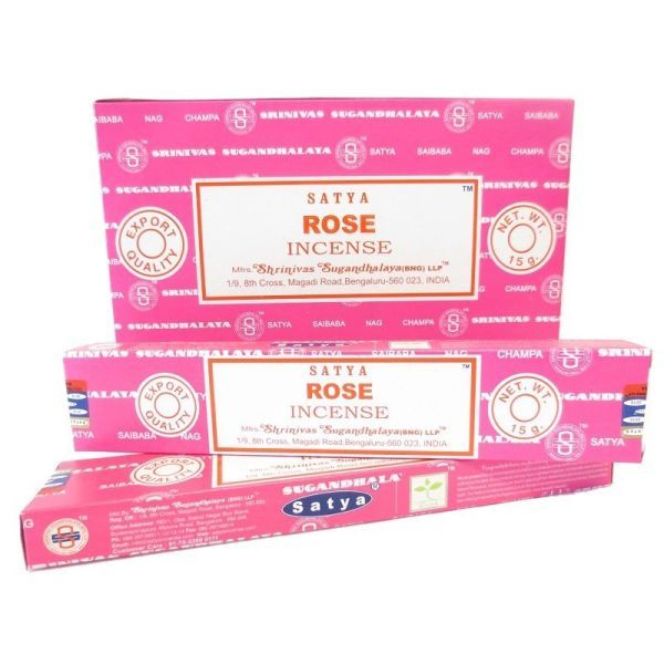 Satya Incense Sticks - Rose - 15 grams - Pack of 12 