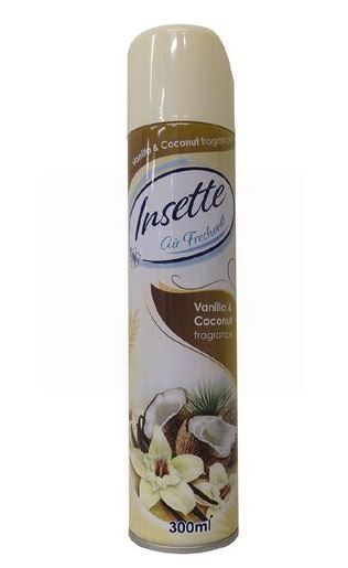 Insette Air Freshener - Vanilla & Coconut Fragrance - 300ml