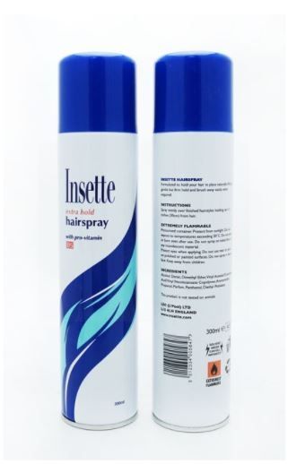 Insette Extra Hold Hair Spray with Pro-Vitamin B5 - 200ml