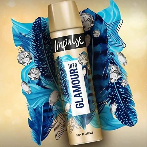 Impulse  Fragrance Body Spray For Ladies - Into Glamour - Sandalwood And Vanilla - 75Ml