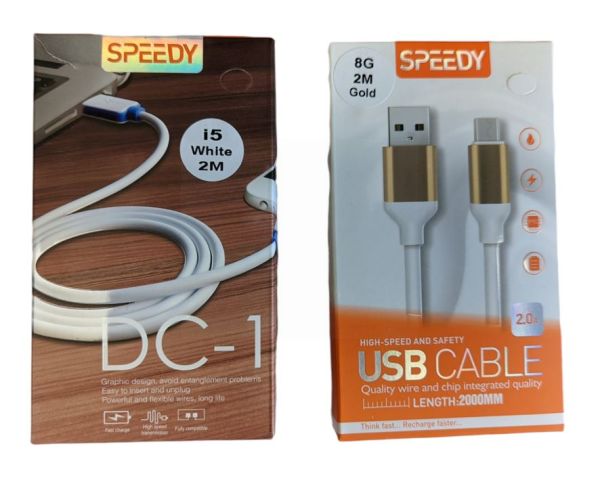 Speedy High Speed iPhone Lightening USB Data Cable - 2m - Colours May Vary