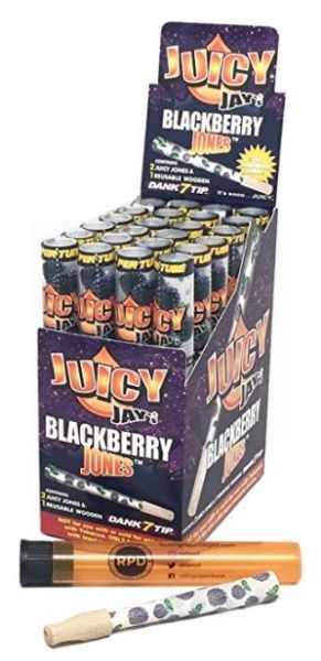 Juicy Jays Jones Flavoured Pre-Rolled Cones - Blackberry - Pack of 24
