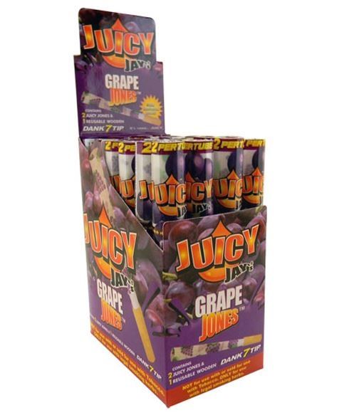 Juicy Jays Jones Flavoured Pre-Rolled Cones - Grape - Pack of 24