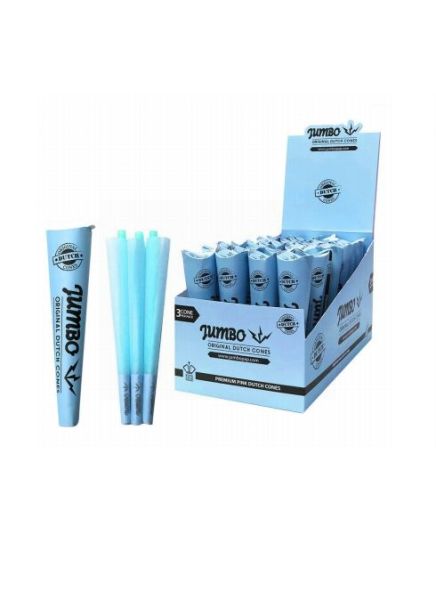 Jumbo Original Dutch Cones - King Size - Premium Blue - 3 per pack x 32 packs