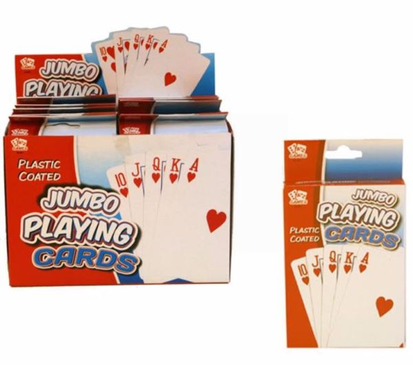 Jumbo Plastic Coated Playing Cards