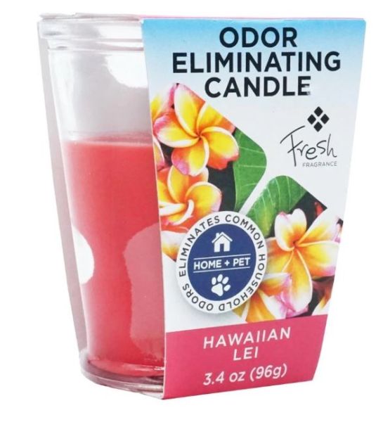 Fresh Fragrance - Odour Eliminating Candle - Hawaiian Lei - 96g - Price Marked $1.40