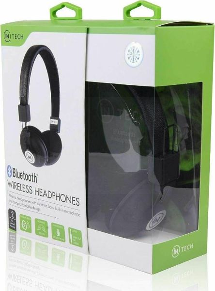 INTECH Bluetooth Wireless Headphones - Black