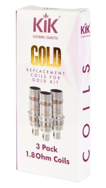 Kik Subtank Replacement 1.8Ohm Coil for Gold Kit - Pack Of 3