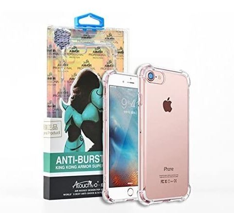 King Kong Armour Super Protection Anti-Burst Premium Quality Gel Case for Iphone 12 Max (6.7) - Clear 
