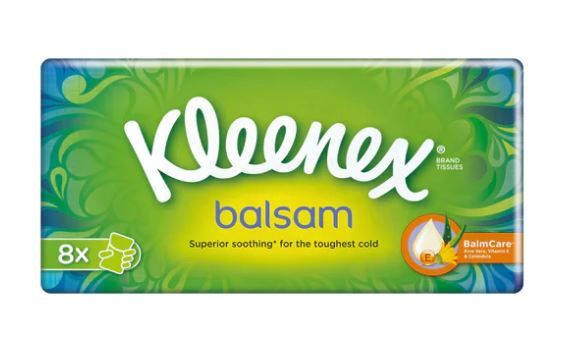 Kleenex Balsam Pocket Tissues - Balm Care - Pack Of 8