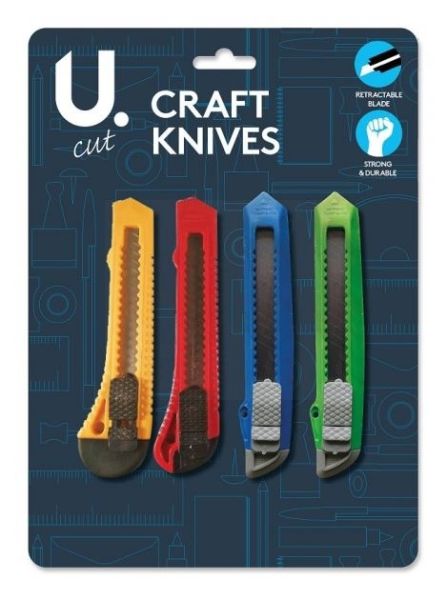 U Cut Craft Knives with Snap Blades - Pack of 4