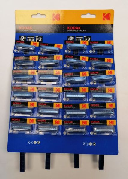 Kodak Twin Blade Disposable Razor - 12 x Pack Of 2       