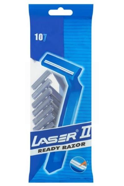 Laser 2 Mens Twin Blade Disposable Razors - Pack Of 10
