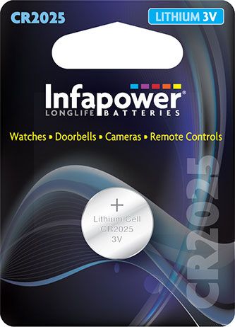 Infapower CR2025 Lithium 3V Coin Battery