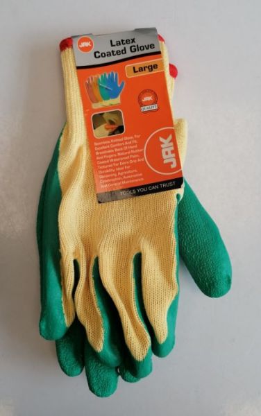 JAK Latex Coated Gloves - Large