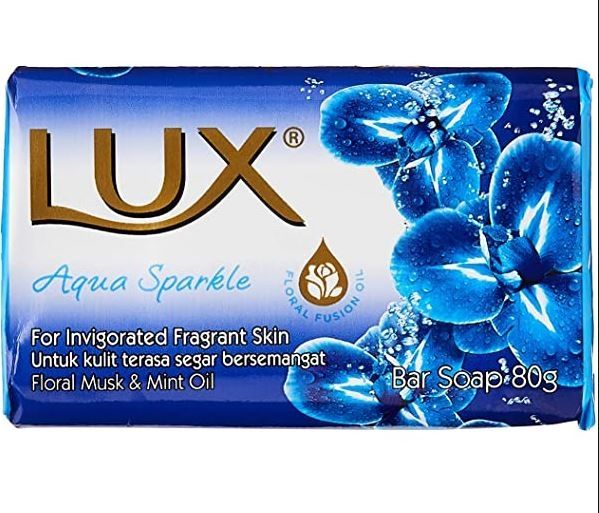 Lux Aqua Sparkle Bar Soap with Floral Musk & Mint Oil - 80G - Pack of 3