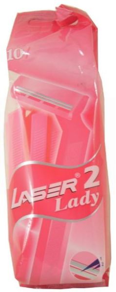 Laser 2 Lady Twin Blade Razors - Pack Of 10
