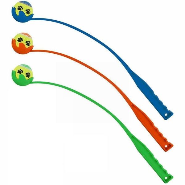 Tennis Ball Thrower/Launcher For Pets - Approx 61cm - Assorted Colours 