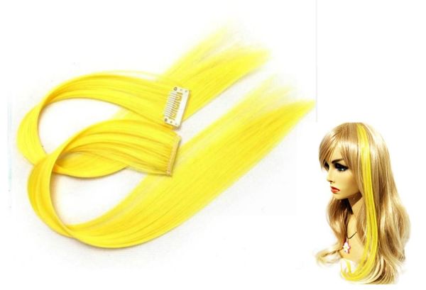 CLIP IN HIGHLIGHTS HAIR EXTENSION YELLOW