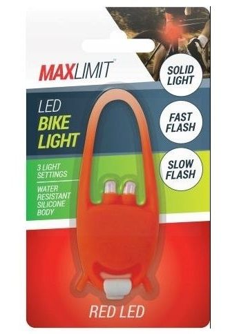 Max Limit Water Resistant LED Bike Light - Orange