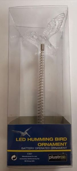 Led Battery Operated Decorative Humming Bird Light Ornament - 4 Colours Blue, White Red And Green - Colours May Vary